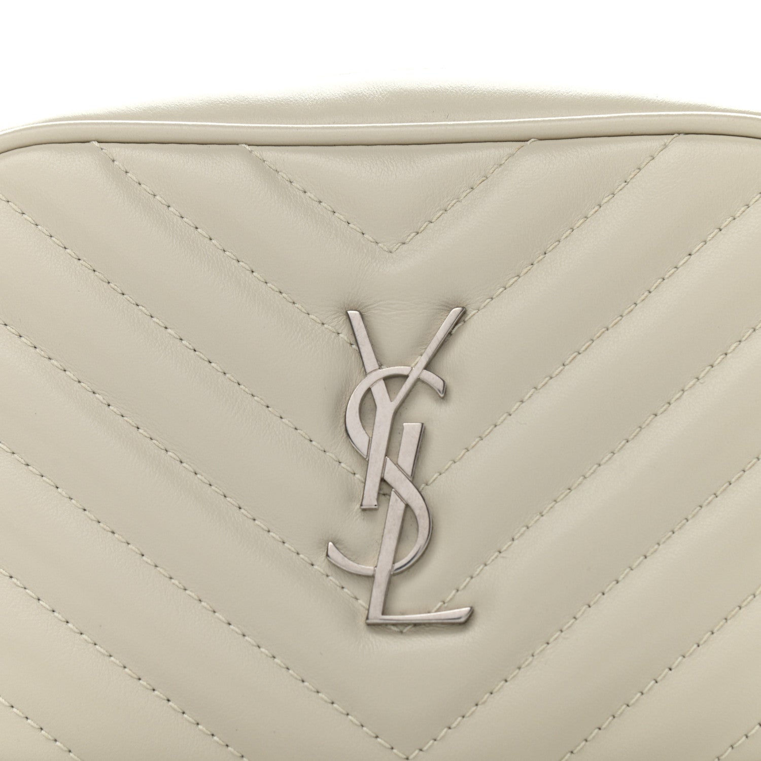 Saint Laurent Calfskin Matelasse Monogram Lou Belt Bag Crema Soft 8 of 10