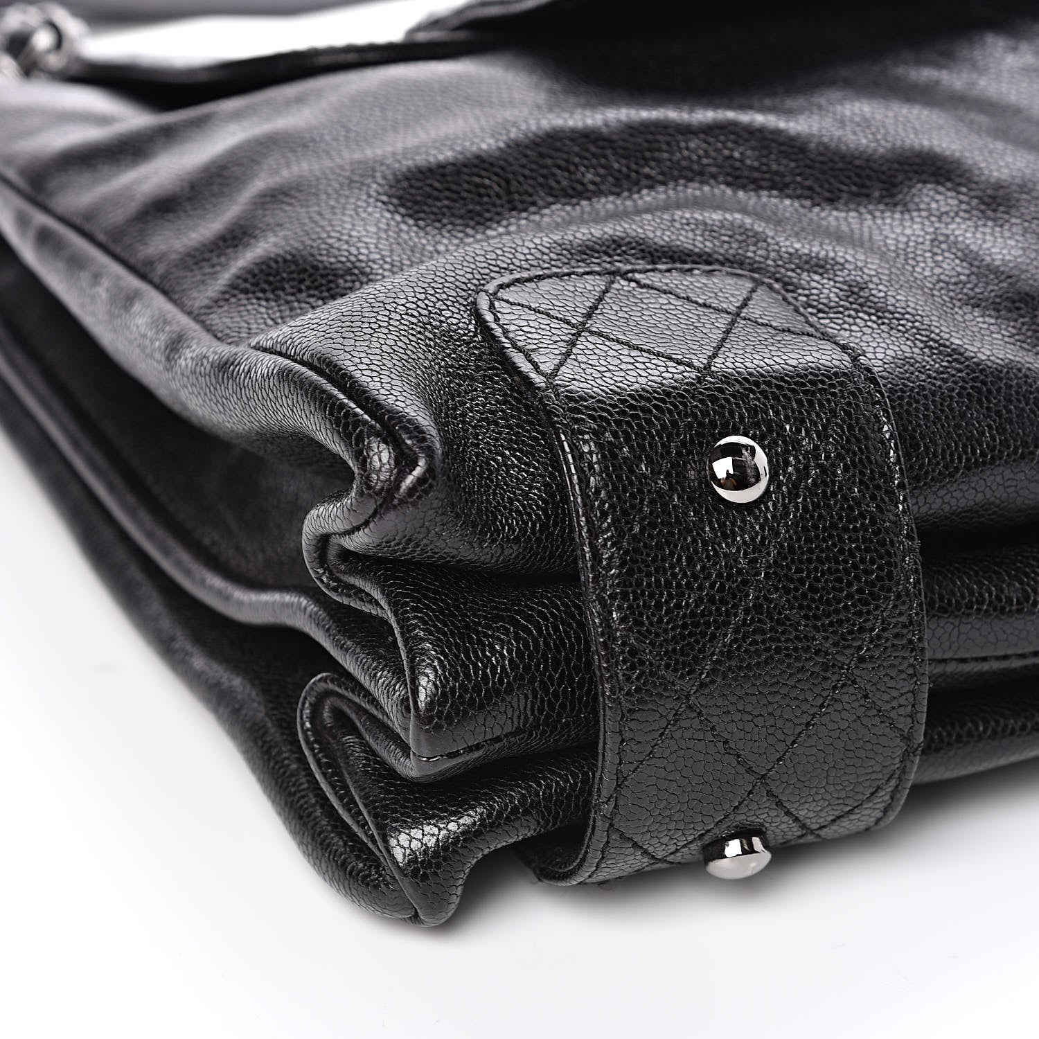Chanel Glazed Caviar Pocket In The City Tote Black 9 of 11