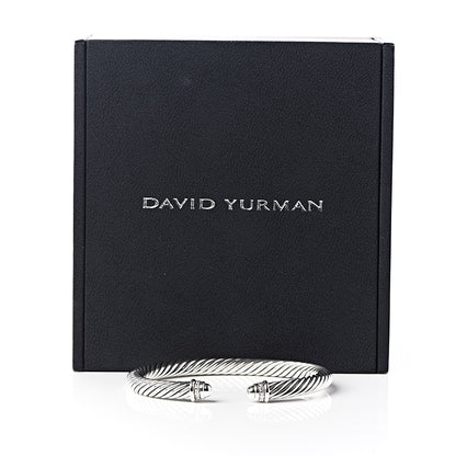 David Yurman Sterling Silver Diamond 5mm Cable Classics Dome Bracelet 5 of 5