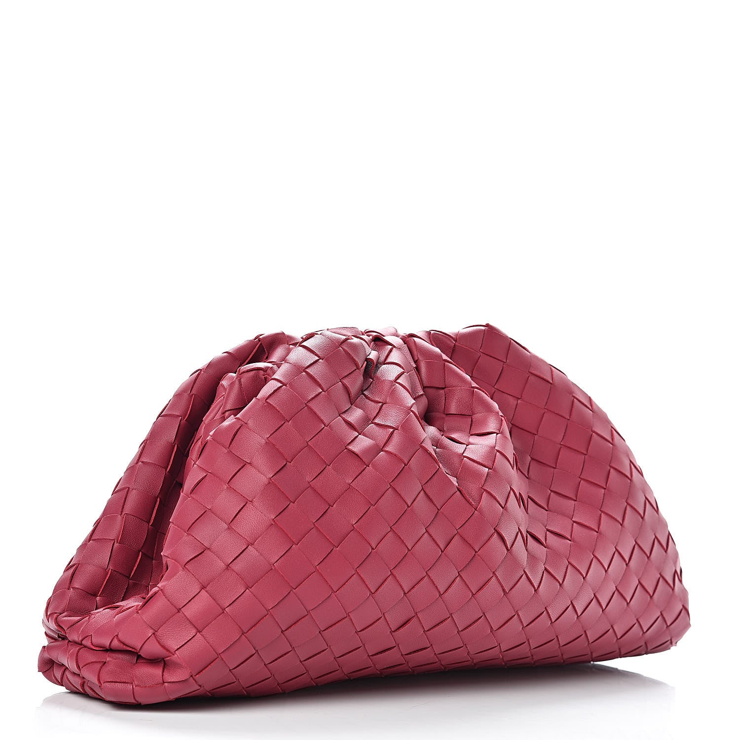 Bottega Veneta Nappa Maxi Intrecciato The Pouch Oversized Clutch Amaranto 3 of 10