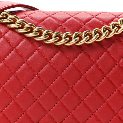 Chanel Lambskin Quilted New Medium Boy Flap Red 7 of 9