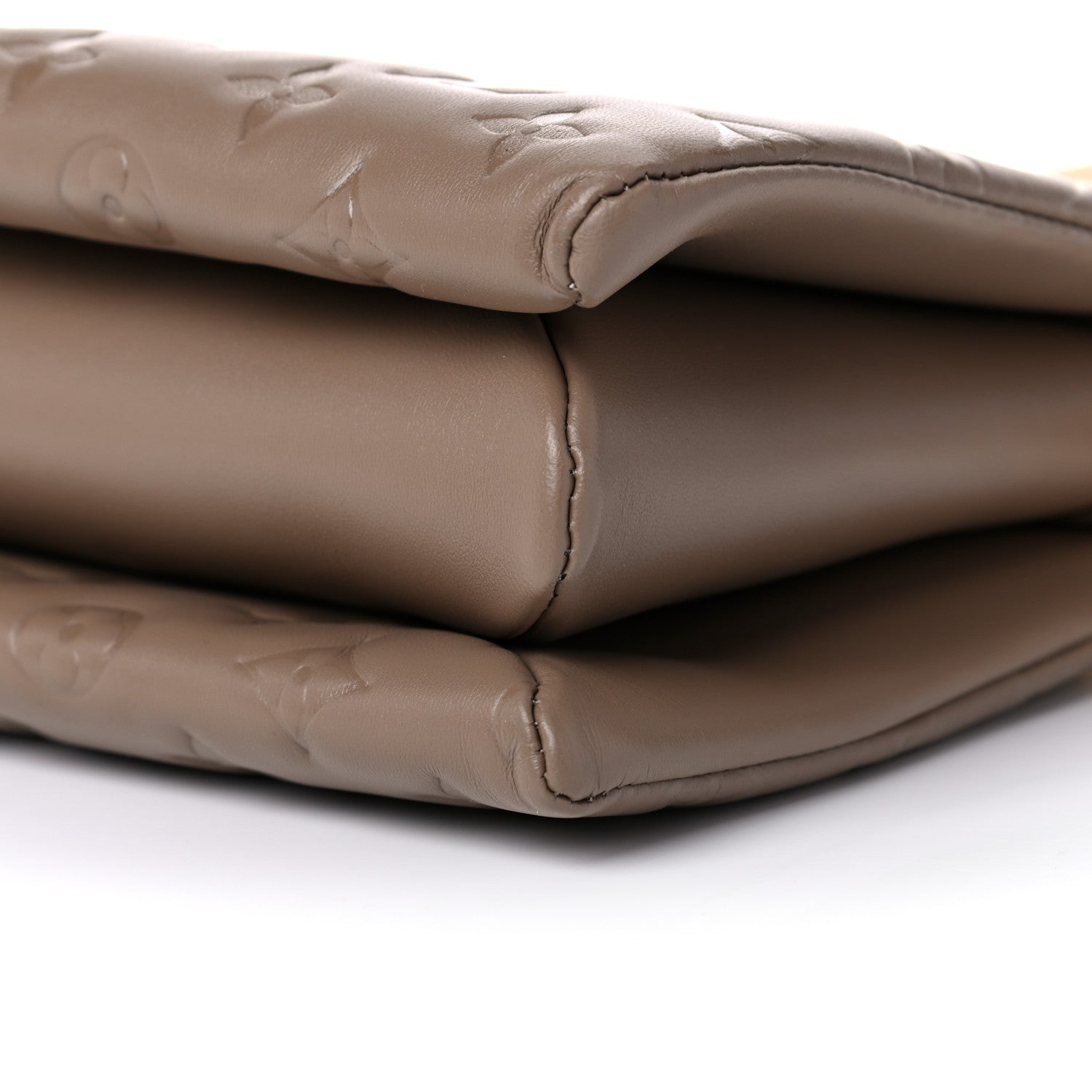 Louis Vuitton Lambskin Embossed Monogram Coussin PM Taupe 7 of 8
