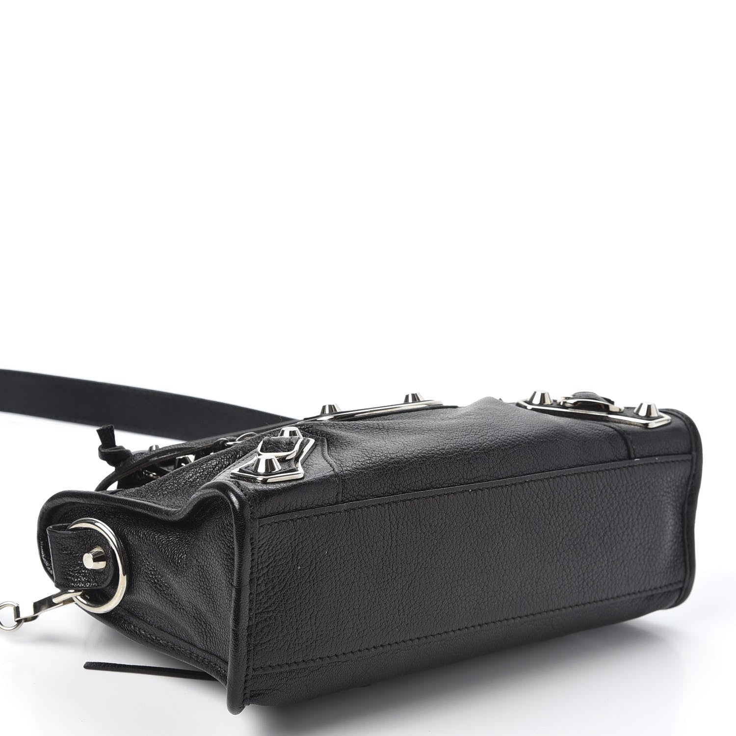 Balenciaga Chevre Silver Metallic Edge Hardware Mini City Black 3 of 9