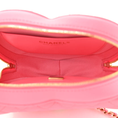 Chanel Lambskin Quilted CC In Love Heart Bag Pink 5 of 11