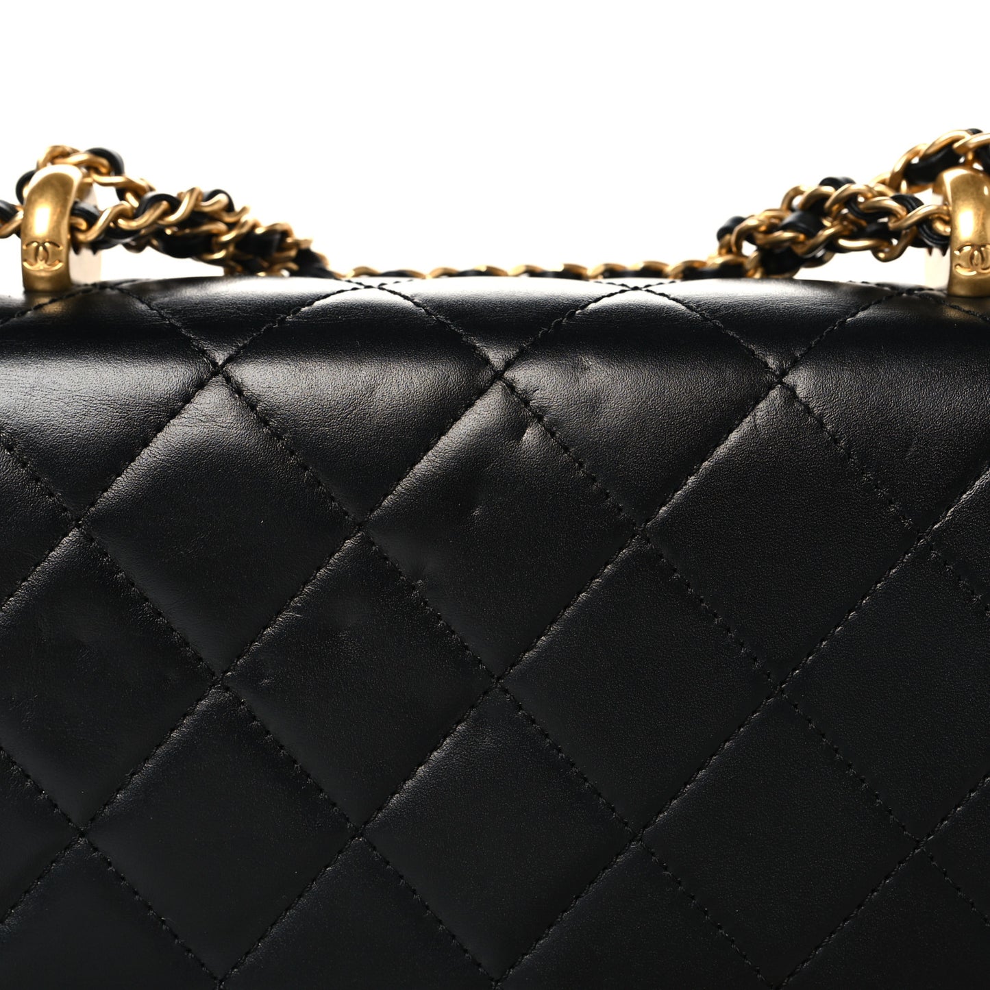 Calfskin Quilted Mini Perfect Fit Flap Black