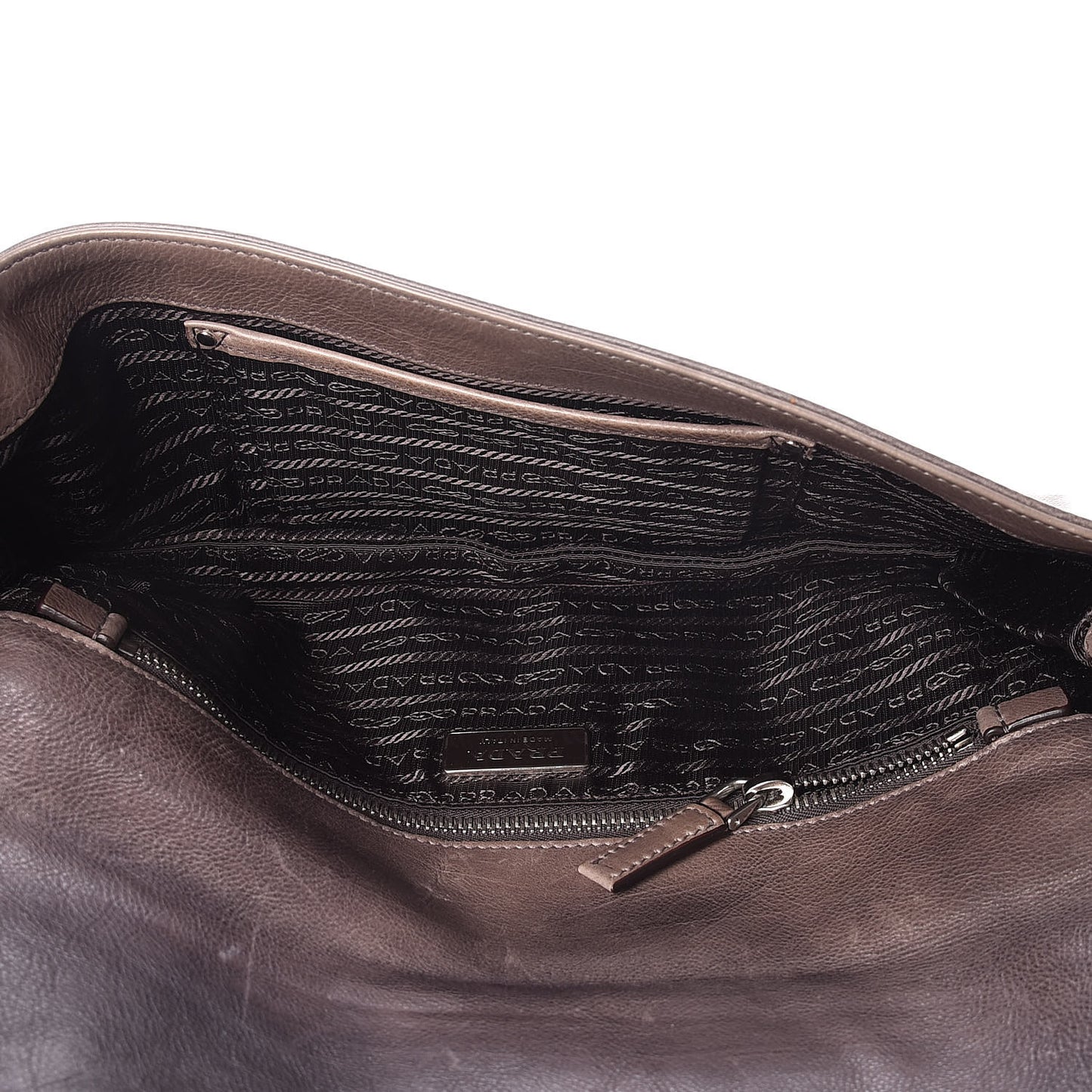 Glace Calfskin Fold Over Clutch Ombre Ardesia Fumo