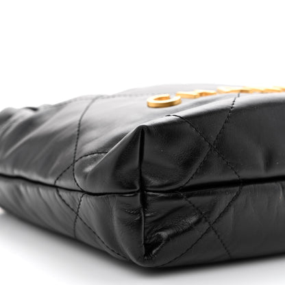 Chanel Shiny Calfskin Quilted Mini Chanel 22 Black 9 of 11