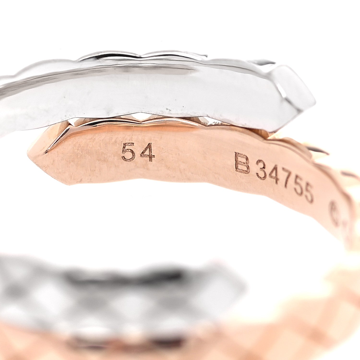 Chanel 18K White Beige Gold Diamond Coco Crush Toi et Moi Ring 54 7 4 of 7