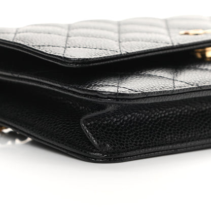 Chanel Caviar Quilted Wallet On Chain WOC Black 10 of 13