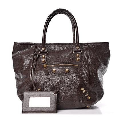 Balenciaga Agneau Giant 12 Gold Hardware S Sunday Tote Charbon 1 of 14