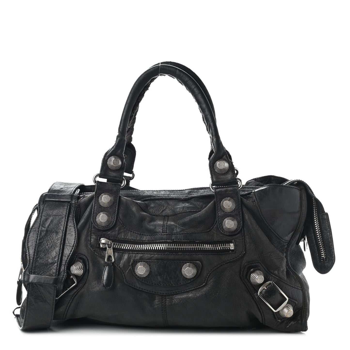 Agneau Giant 21 Silver Hardware Part Time Black