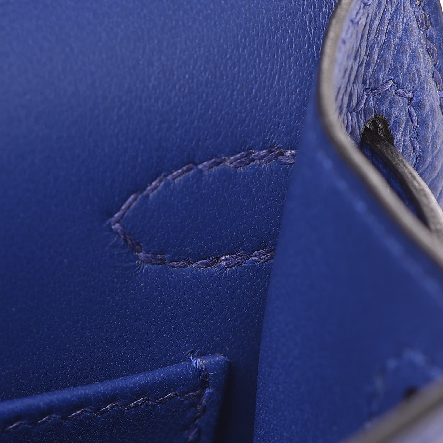 Hermes Epsom Mini Kelly Sellier 20 Bleu Electrique 19 of 25