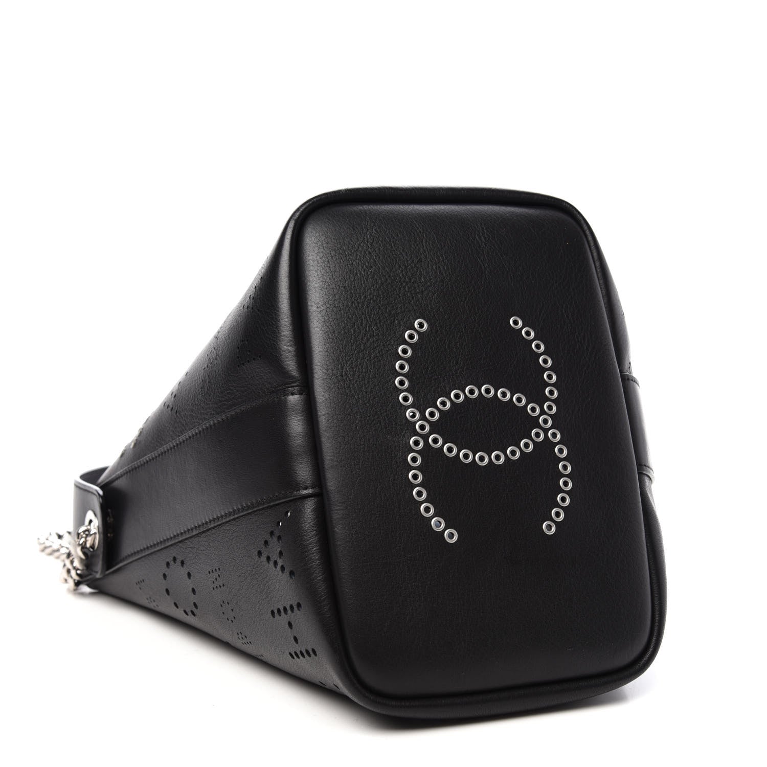 Chanel Calfskin Tweed Small Piercing Light Bucket Bag Black 5 of 11