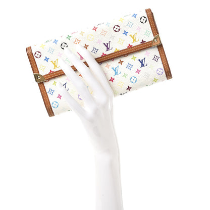 Louis Vuitton Monogram Multicolor Porte Tresor International Wallet White 2 of 13