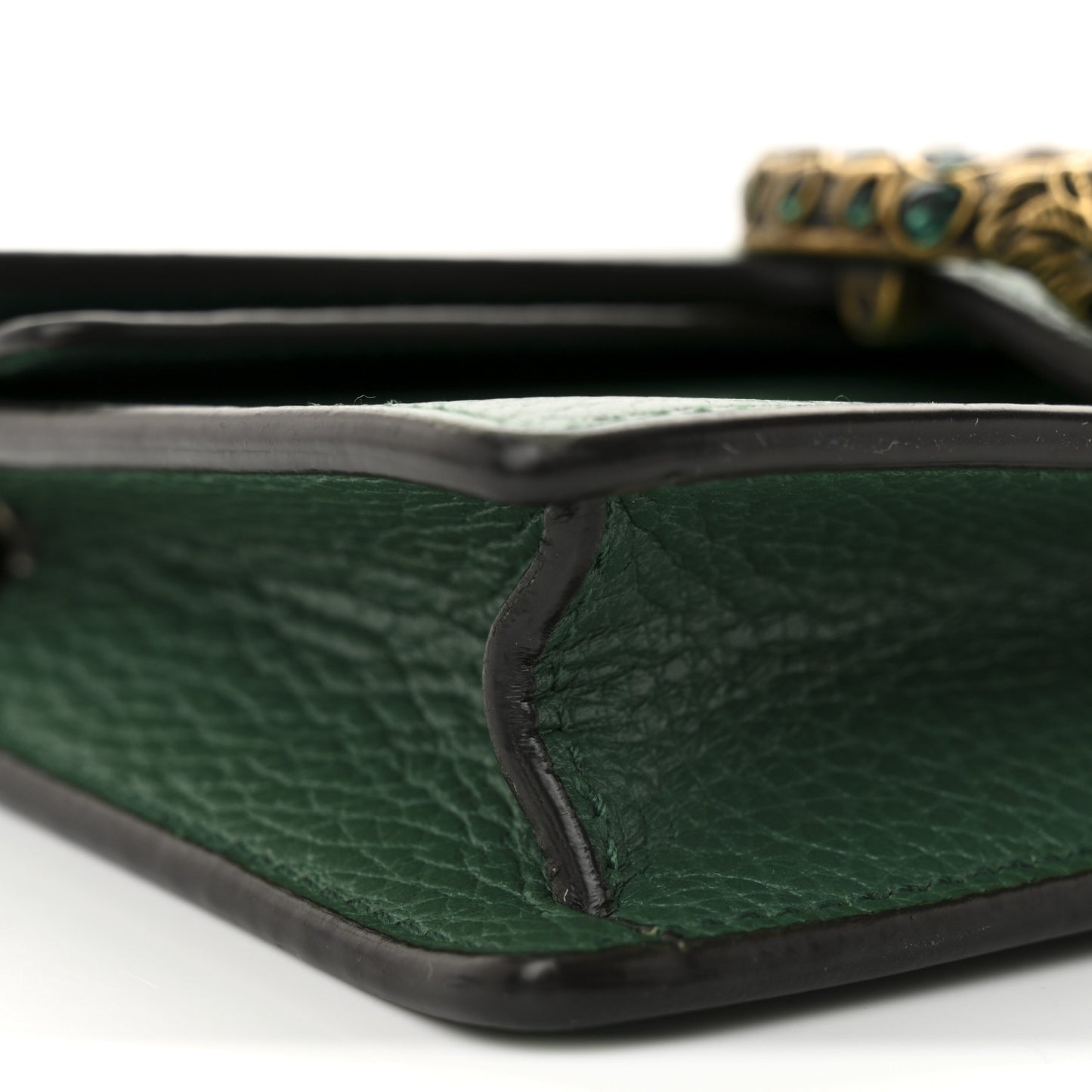 Dollar Calfskin Crystal Super Mini Dionysus Shoulder Bag Emerald