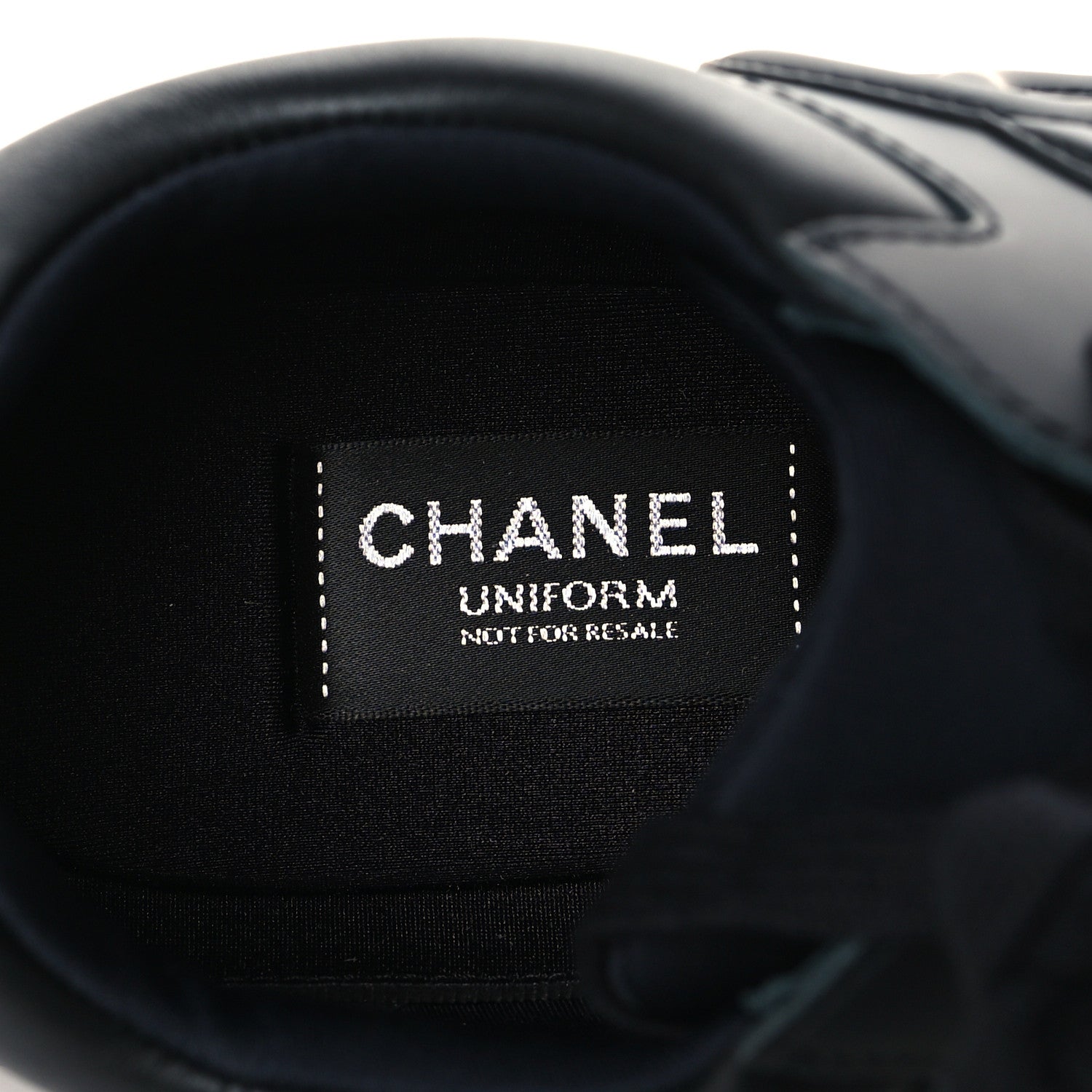Chanel Fabric Calfskin Suede Mens CC Sneakers 45 Black 6 of 11