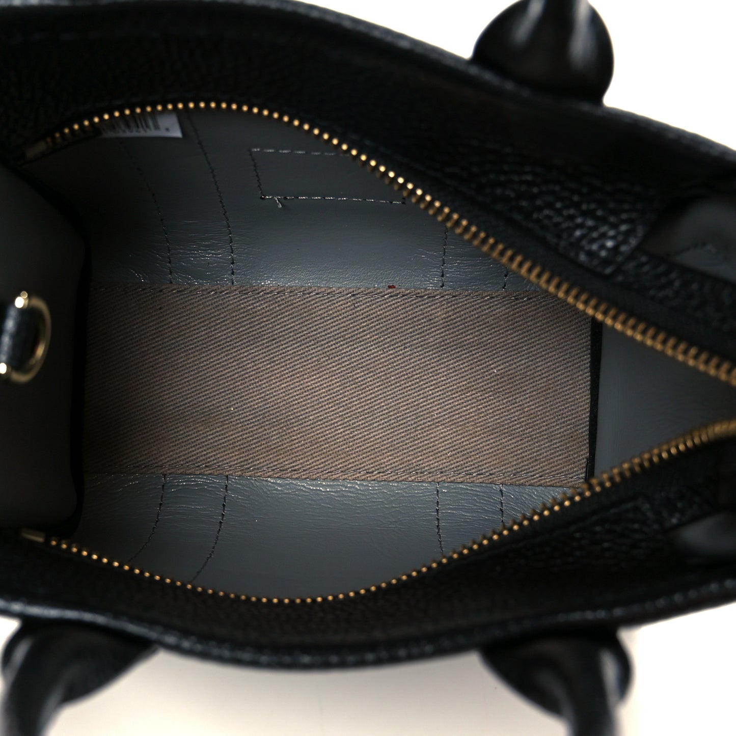 Grained Calfskin Micro The Tote Bag Black