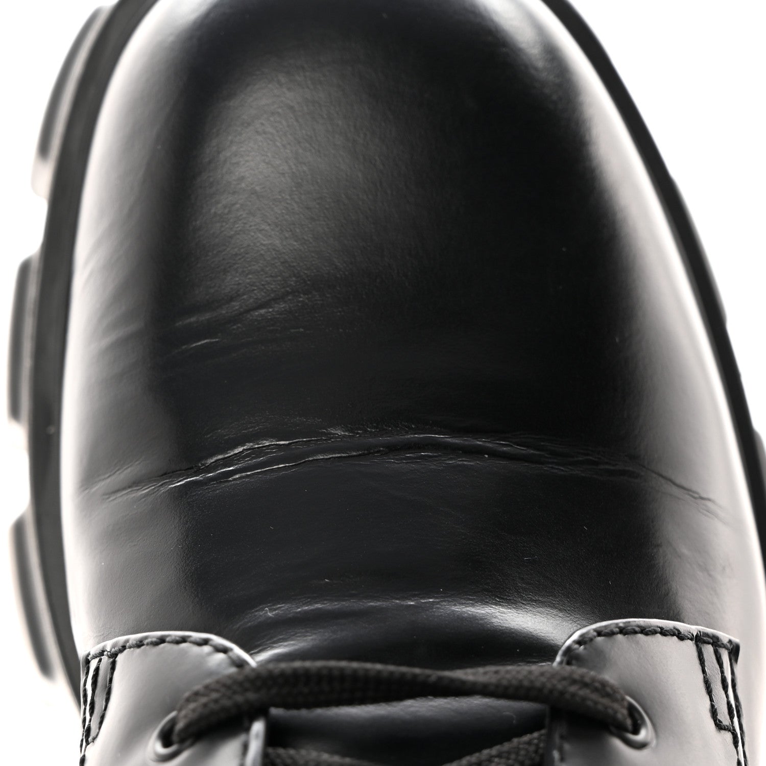 Prada Spazzolato Rois Nylon Metal Triangle Logo Monolith Pouch Pocket 55mm Boots 40 Black 13 of 16