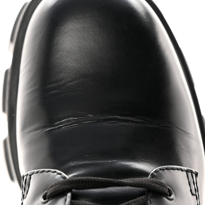 Prada Spazzolato Rois Nylon Metal Triangle Logo Monolith Pouch Pocket 55mm Boots 40 Black 13 of 16
