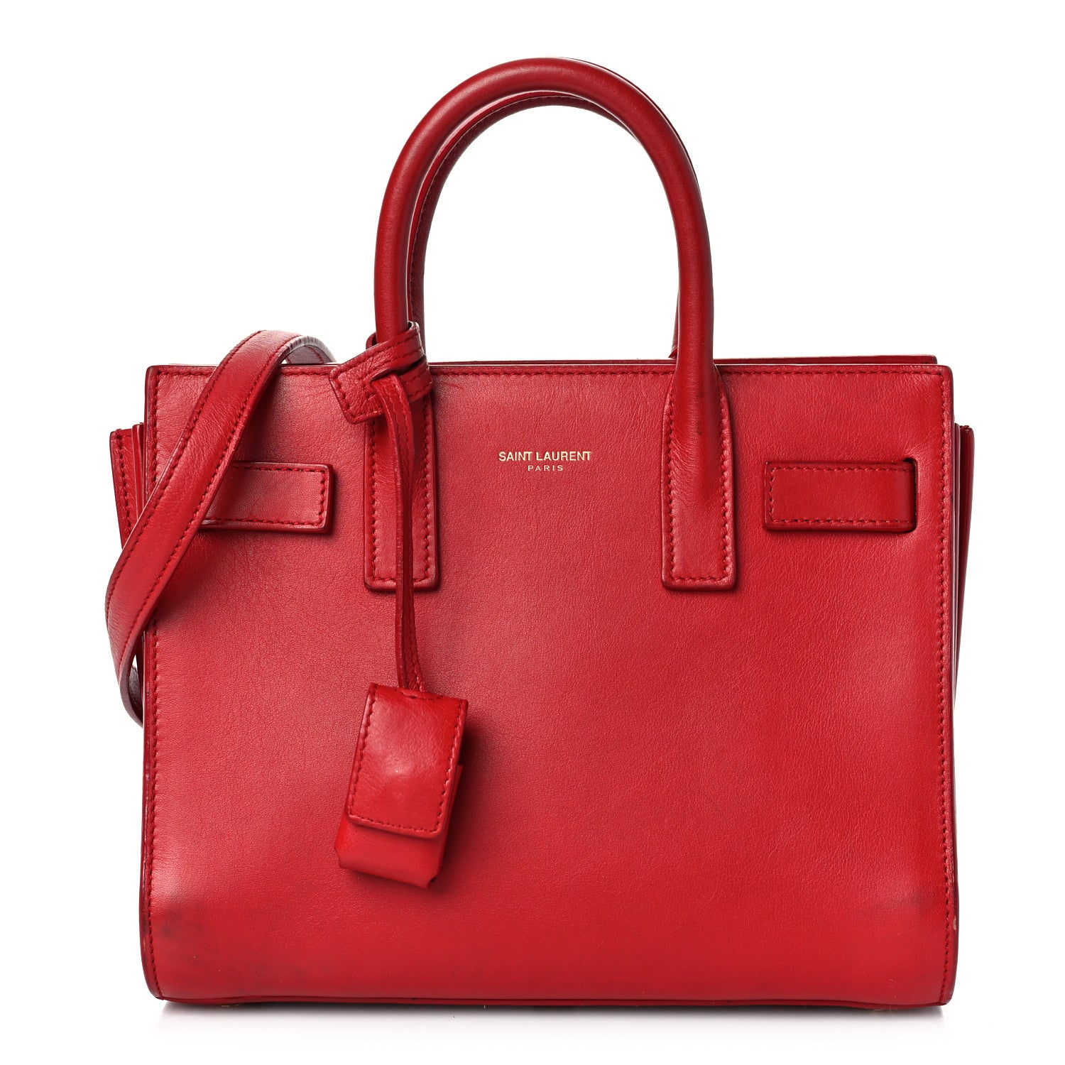 Saint Laurent Calfskin Nano Sac De Jour Lipstick Red 1 of 11