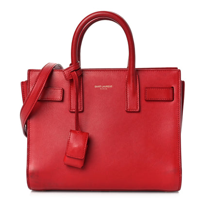 Saint Laurent Calfskin Nano Sac De Jour Lipstick Red 1 of 11