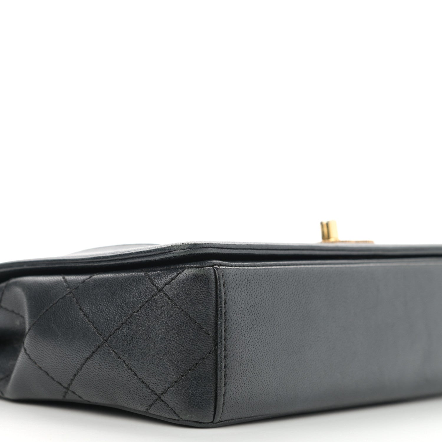 Chanel Sheepskin Quilted Medium Vintage Mademoiselle Flap Black 8 of 11