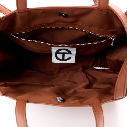 Telfar Vegan Leather Medium Shopping Bag Tan 5 of 11