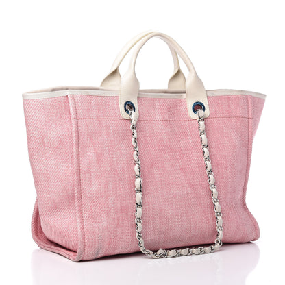 Chanel Canvas Medium Deauville Tote Pink 3 of 13