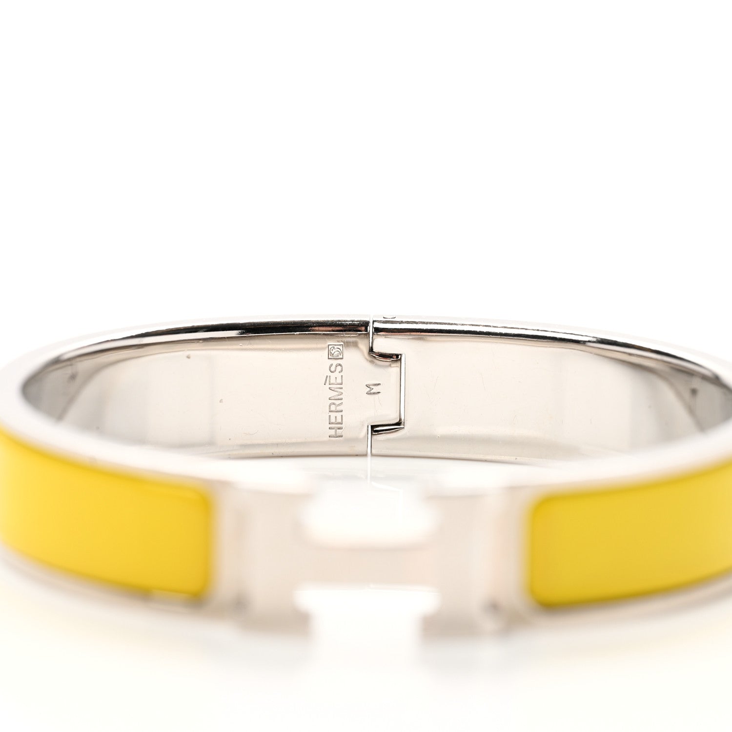 Hermes Enamel Narrow Clic Clac H Bracelet PM Chartreuse 5 of 6