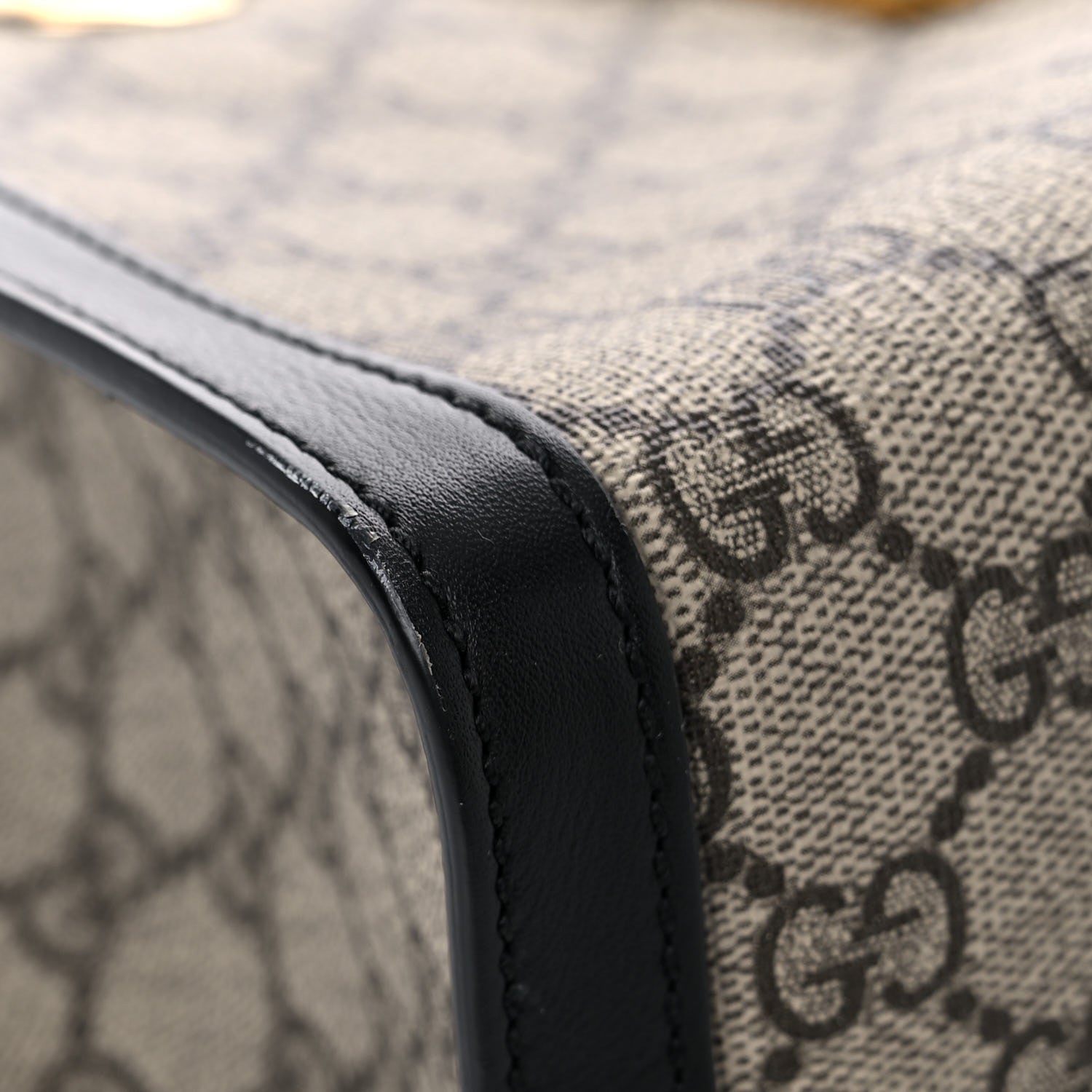 Gucci GG Supreme Monogram Small Padlock Tote Black 9 of 17