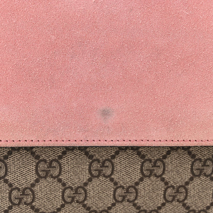 Gucci GG Supreme Monogram Suede Crystal Medium Dionysus Shoulder Bag Beige Ebony Light Peonia 12 of 13