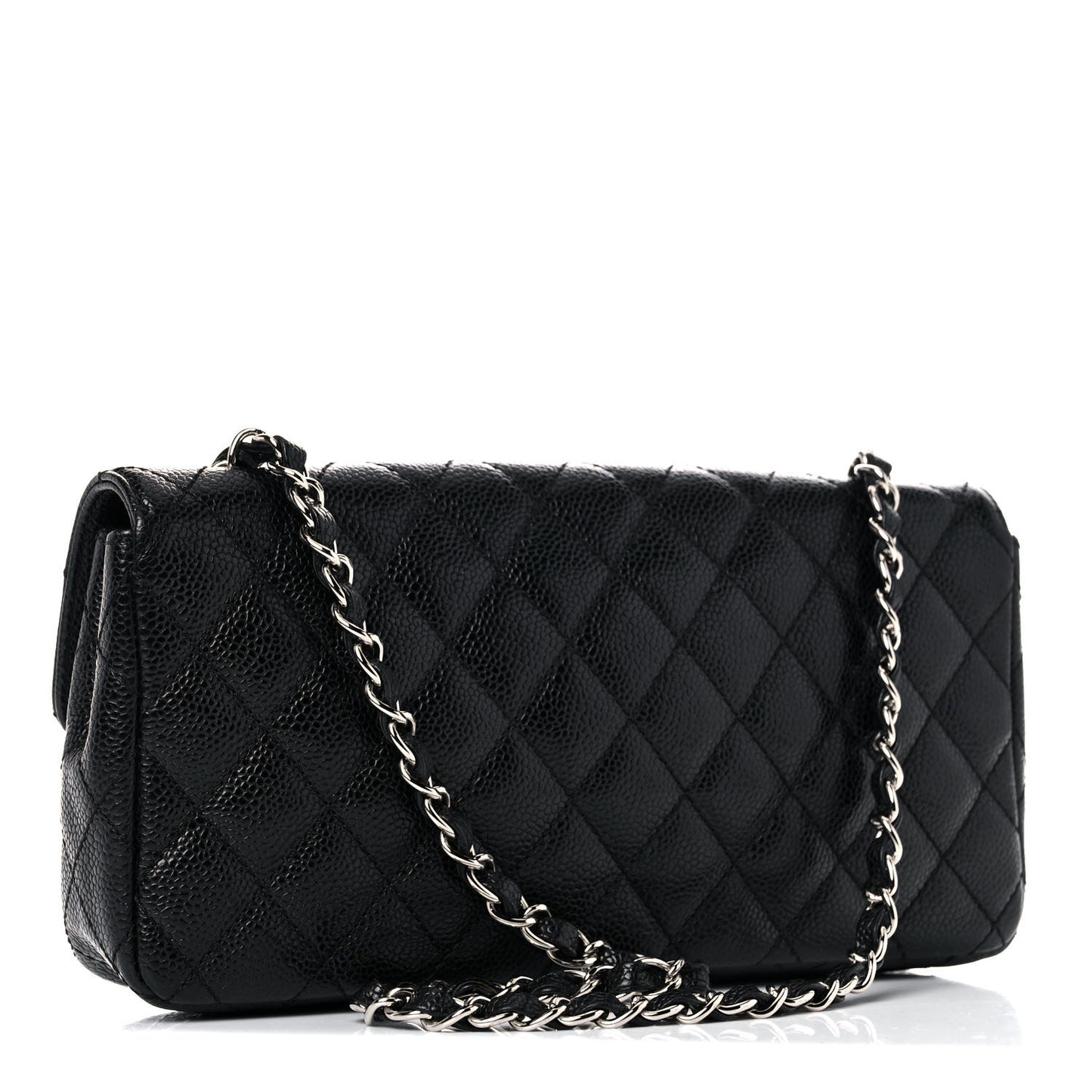 Caviar Quilted East West Flap Black