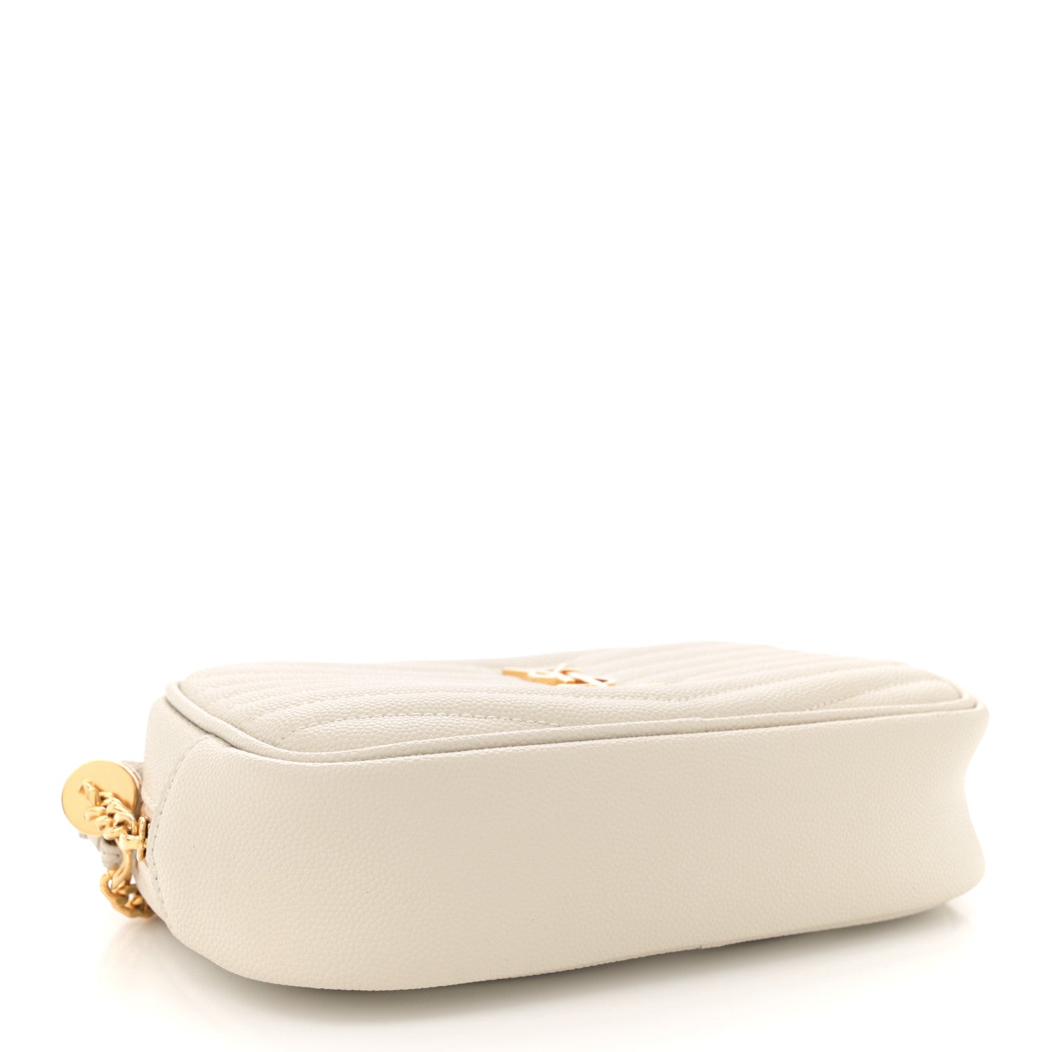 Saint Laurent Grain De Poudre Matelasse Monogram Mini Lou Camera Bag Crema Soft 4 of 12