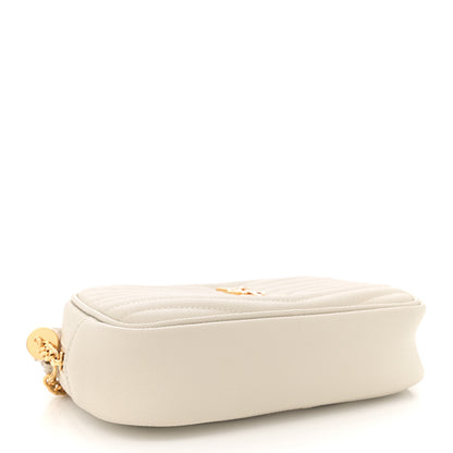 Saint Laurent Grain De Poudre Matelasse Monogram Mini Lou Camera Bag Crema Soft 4 of 12