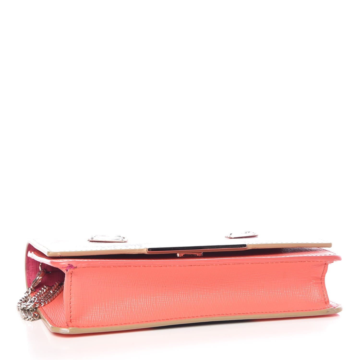 Fendi Vitello Elite Crystal Eye Monster Tube Wallet On Chain Bellini Multicolor 5 of 11