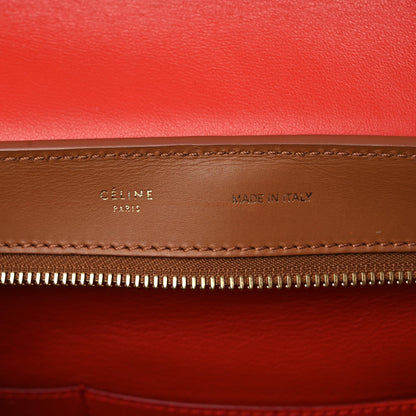 Celine Natural Calfskin Suede Medium Bi-Color Trapeze Beige 7 of 17