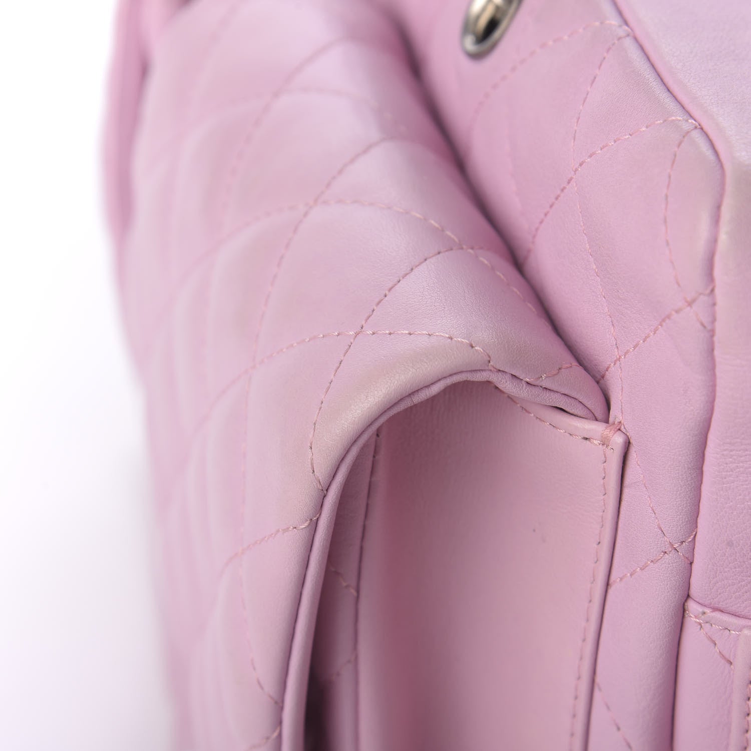Chanel Calfskin Quilted Large Cambon Multipocket Reporter Pink Black 12 of 16