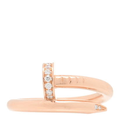 Cartier 18K Pink Gold Diamond Juste Un Clou Ring 52 6 1 of 5