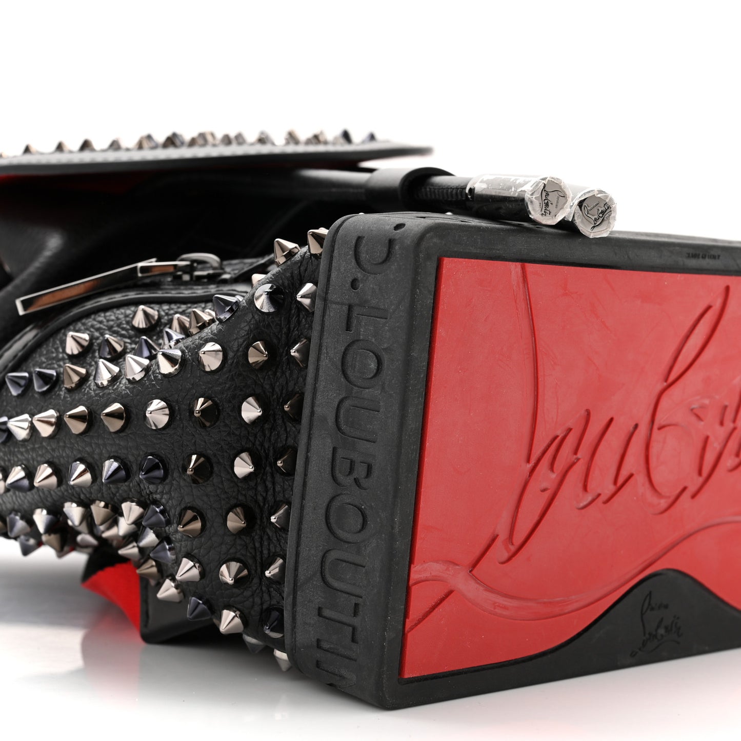Calfskin Spiked Small Explorafunk Backpack Black