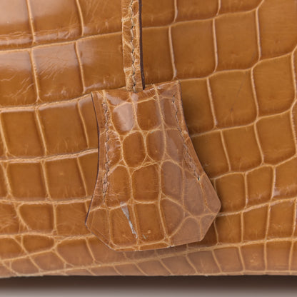 Hermes Shiny Niloticus Crocodile Birkin 30 Camel 9 of 11