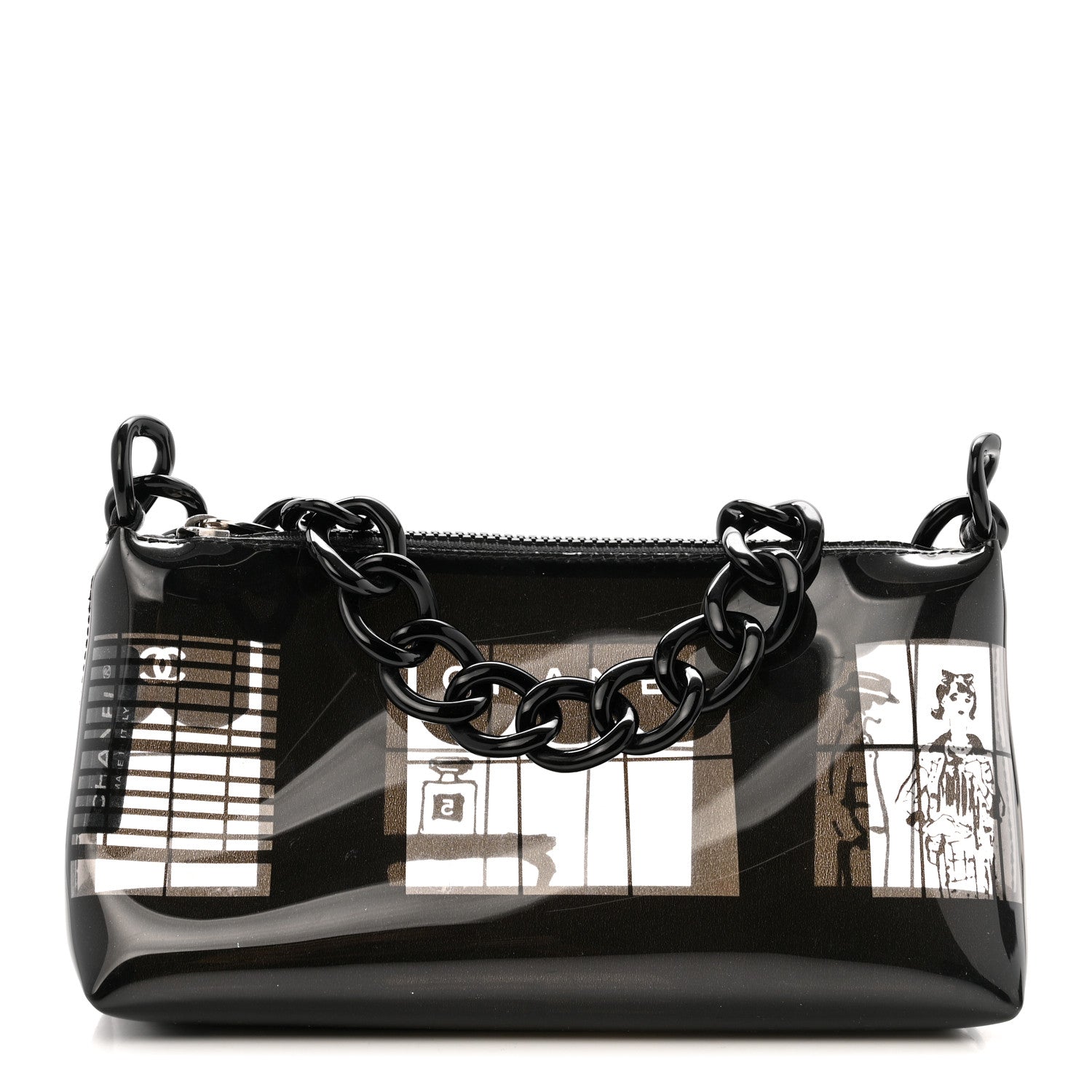 Chanel Vinyl Coco Window Pochette Black 1 of 14