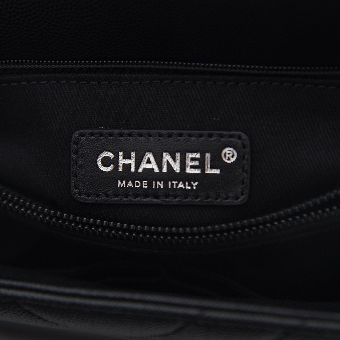 Caviar Chevron Quilted Small Coco Handle Flap So Black