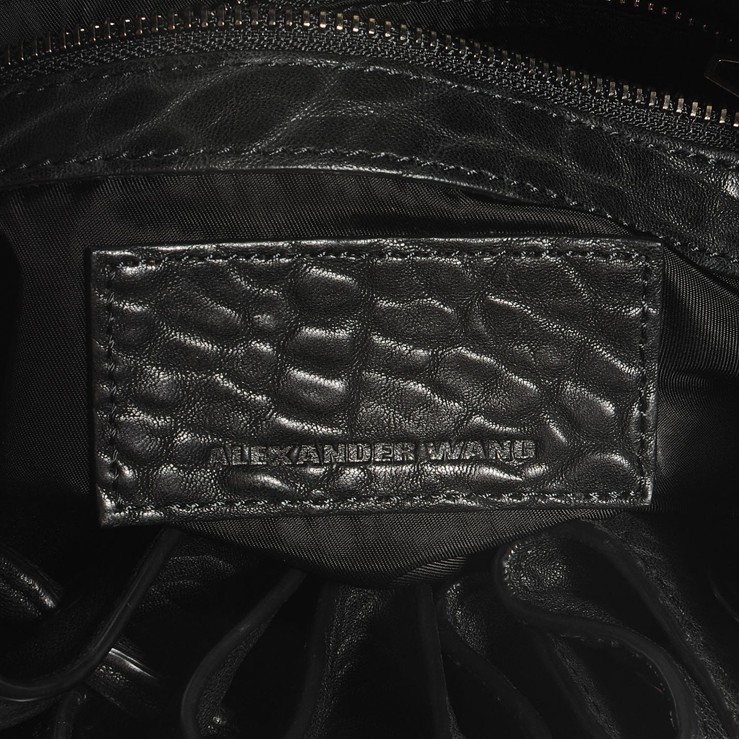 Leather Diego Bucket Bag Black