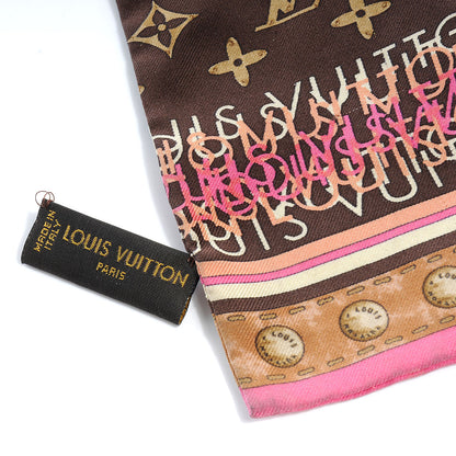 Louis Vuitton Silk Monogram Map Bandeau Cassis 5 of 5