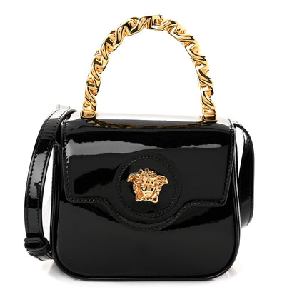 Versace Patent Mini La Medusa Bag Black 1 of 9