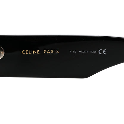 Celine Acetate Chunky Rectangle Sunglasses CL 40092I Black 5 of 7