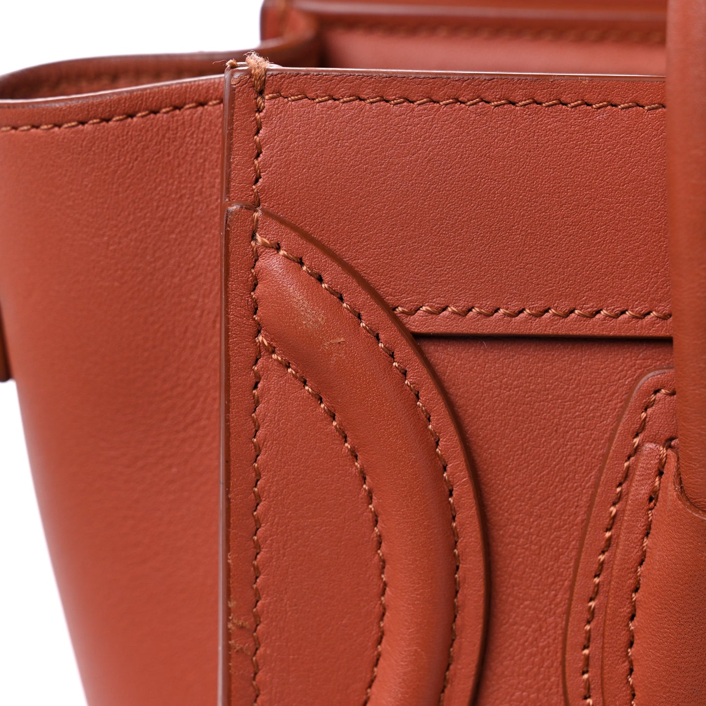 Smooth Calfskin Nano Luggage Terracotta