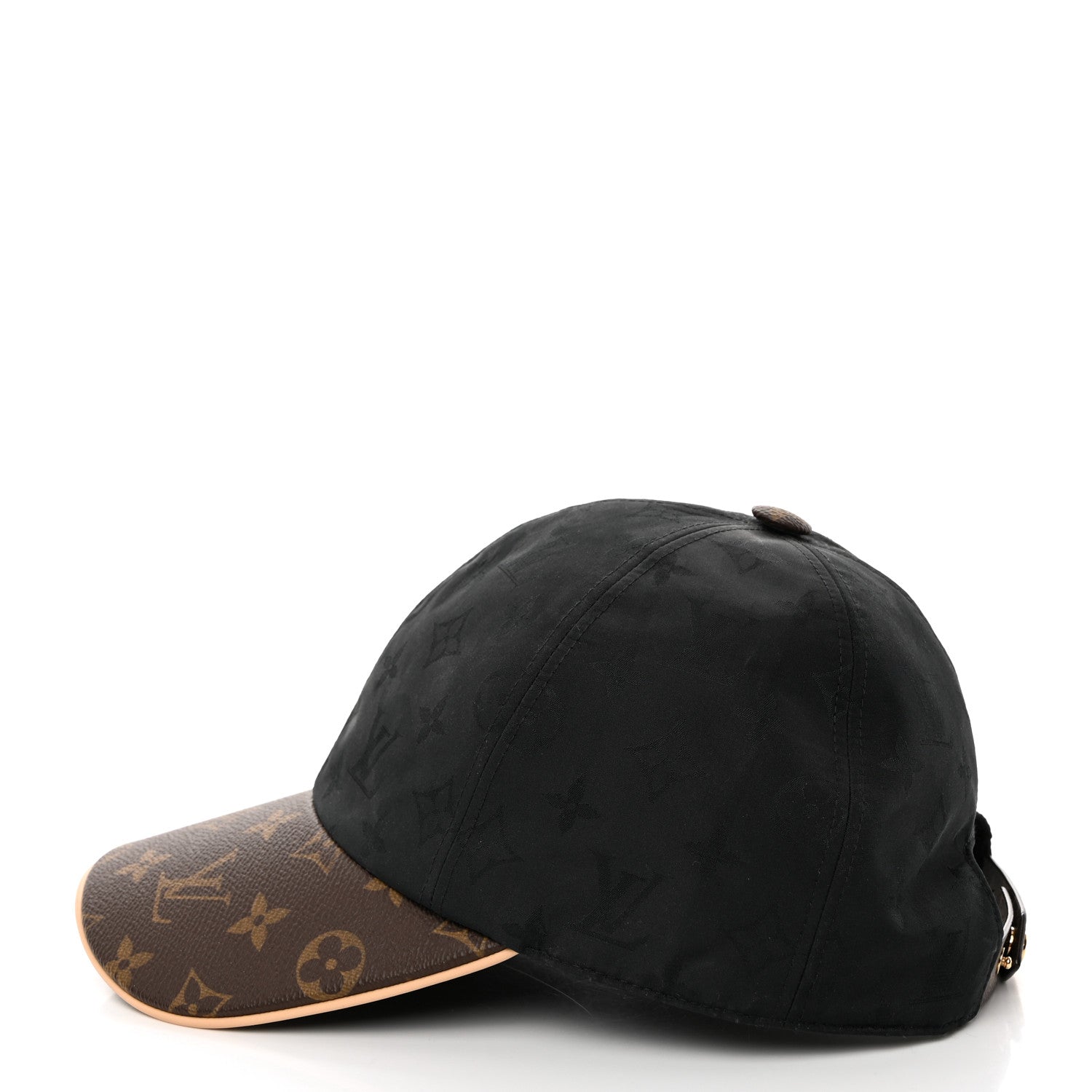 Louis Vuitton Polyester Silk Monogram LV Get Ready Cap M Black 4 of 10