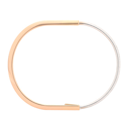 Tiffany 18K Rose White Gold Lock Narrow Bangle Bracelet 3 of 7