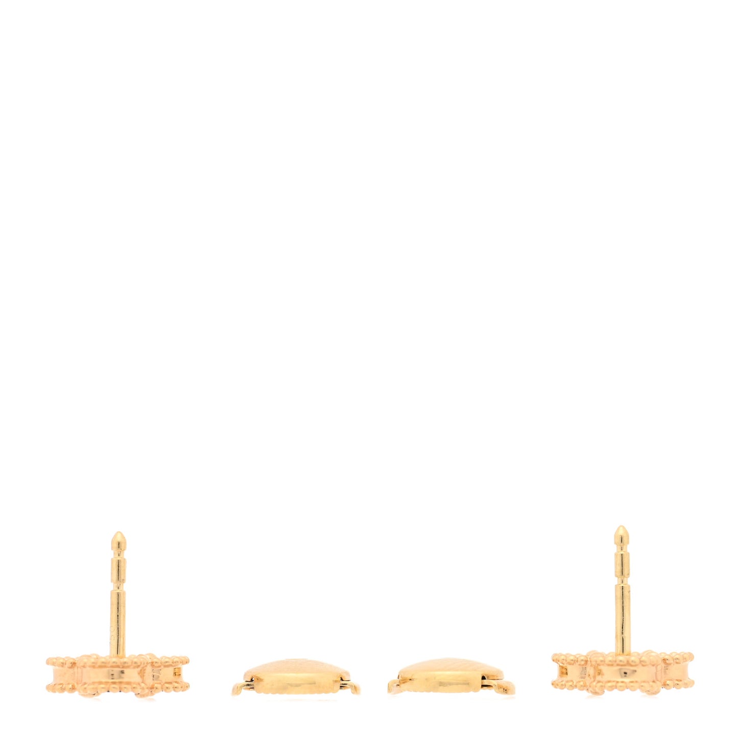 18K Yellow Gold Black Onyx Sweet Alhambra Earrings